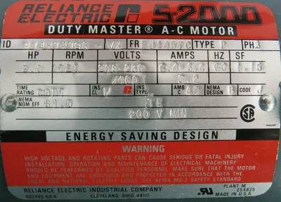 NEW RELIANCE ELECTRIC P14H1419S-VX MOTOR 2HP 1725RPM 208-230/460V 028461
