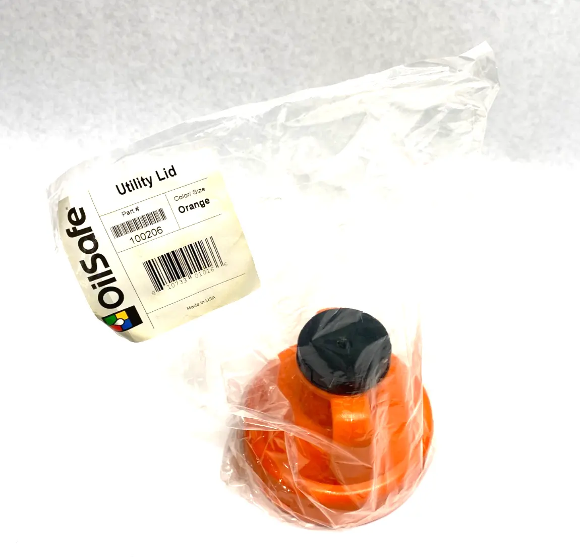 NEW OILSAFE MULTI-PURPOSE STORAGE LID, 48MM OPENING, ORANGE