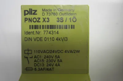 USED PILZ PNOZ-X3-3S/10 SAFETY RELAY PNOZX33S10