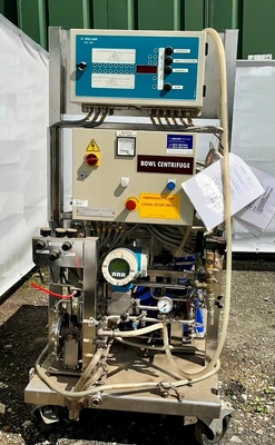 Alfa-Laval WSPX 404 SGP-31G CLARA 20 clarifier skid, 316SS.