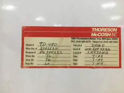 USED THORESON MCCOSH TD480