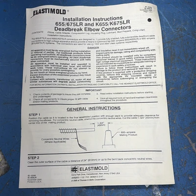 New | in-Stock Elastimold K655BLR Cable & Wire Indiana US | J&J Industrial Supply #1377326