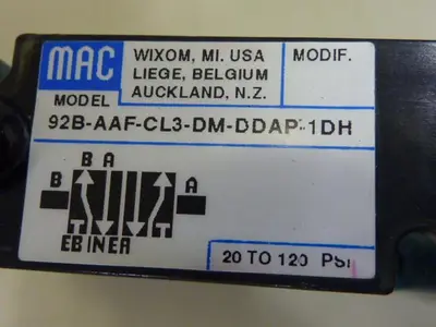 USED MAC VALVE 92B-AAF-CL3-DM-DDAP-1DH