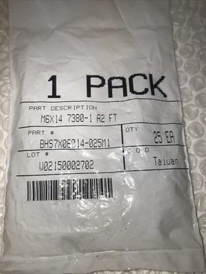 * NEW (Lot Of 6) QTY 25 EA BHS7X06014-025M1 STEAL SCREWS#