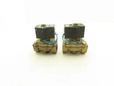 NCD AD12-25 Brass Solenoid Valve 2-Way 1"NPT 115V Normally Open Lot of 2