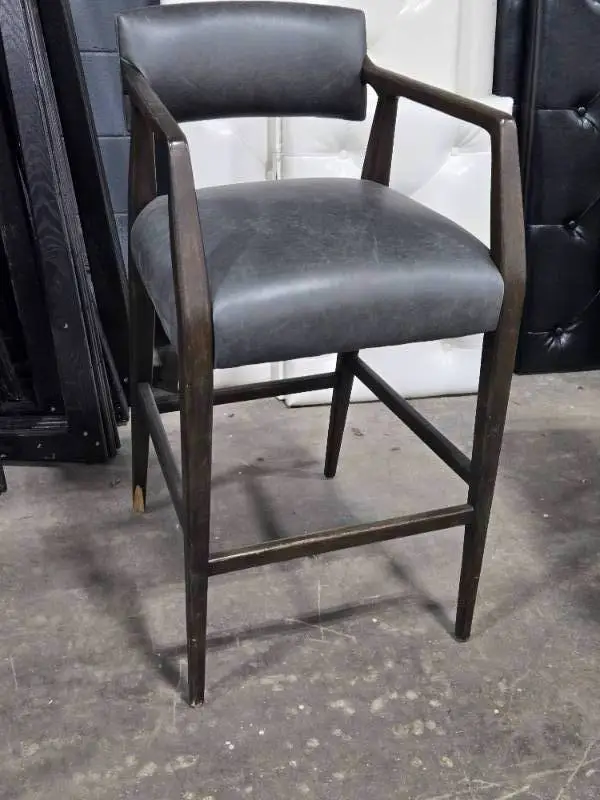 40" Padded Wood Bar Chair by Keagan