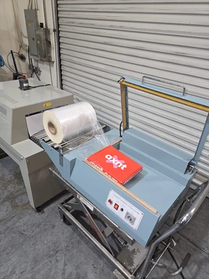 Heat Shrink Tunnel + Manual L-Sealer & Hydraulic Cart–Industrial Packaging Combo
