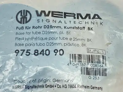 New | in-Stock Werma Mounting Base For Tube 25mm Misc Electrical & Power Parts Michigan US | Maverick Industrial Sales #1473963