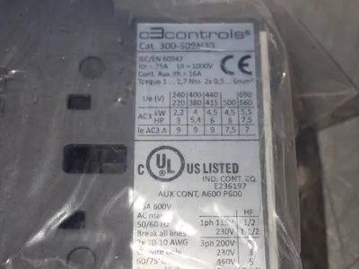 New | in-Stock C3 CONTROLS 300S09M30 PLC Contactors Ohio US | HGR 24 #786956