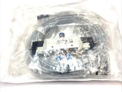USED FESTO AIR SOLENOID VALVE W/ CONNECTING CABLE