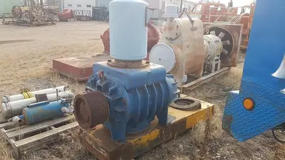 USED ROOTS SIZE 10X24 ROTARY POSITIVE VACUUM PUMP / BLOWER