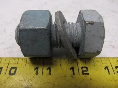 Galvanized Hex Head Bolts W/Nut Fully Threaded  3/4"-10 x 1-3/4" lot of 25
