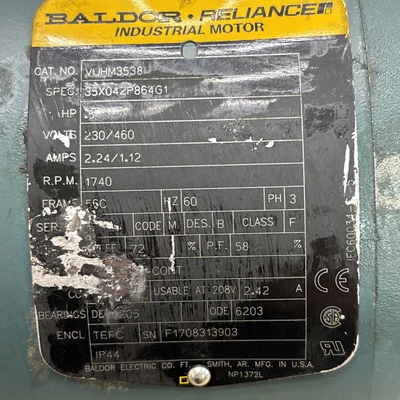 USED Baldor Reliance VUHM3538