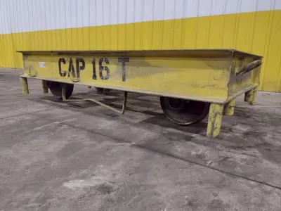 16 TON (32,000 LBS) x 46" x 80" HEAVY DUTY RAIL MOUNTED PORTABLE TRANSFER CART: YOBRO #24226