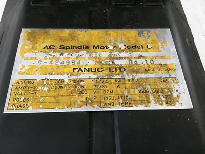 FANUC AC Spindle Motor 200V 1500/6000RPM