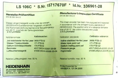NEW HEIDENHAIN 336963-28 LINEAR ENCODER LS186C ML1740 MM 326-797-04 33696328