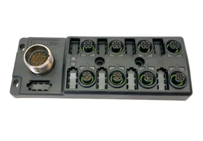 USED BALLUFF JUNCTION BLOCK 8 M12 5-PIN M23 19-PIN BPI 8M4A5P-2K-B0-SM6LT