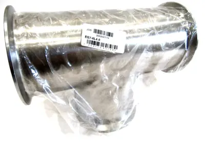NEW UNBRANDED EG7-6L4.0 4" CLAMP STYLE SANITARY STAINLESS STEEL PIPE TEE TUBE EG