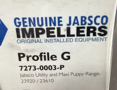 Jabsco 7273-0003-P Impeller 6 Blade Nitrile 2"x7/8" Profile G Shaft 5/16 5D-34