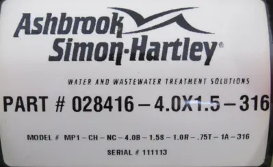 NEW ASHBROOK SIMON-HARTLEY 028416-4.0X1.5-316 CYLINDER