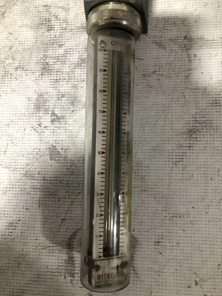 Waukee Flo-Meter Type MSVPX-4 Gas Flow Meter 0-100CFH 15PSI 70°F