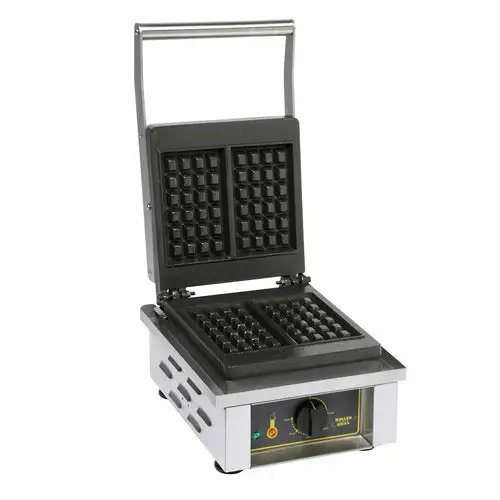 Equipex GES20 Single Liege Waffle Maker w/ Cast Iron Grids, 1600W