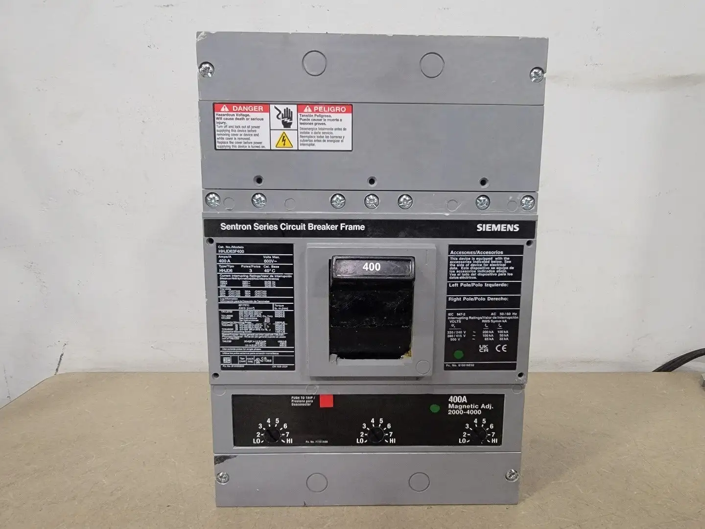 Used SIEMENS HHJD63F400 Switchgears British Columbia CA | Lenmark #1427022