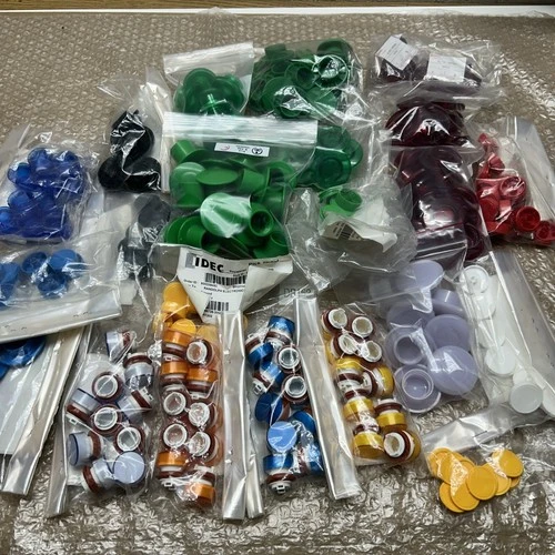 Large Lot of New various IDEC   Buttons & Caps See Photos + Warranty