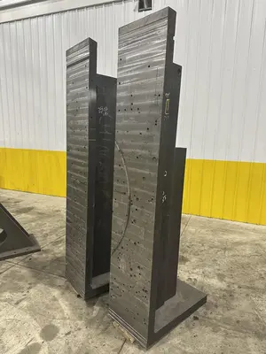 20" W X 36" X 100" HIGH PAIR OF 2 STEEL ANGLE PLATES: STOCK #22222