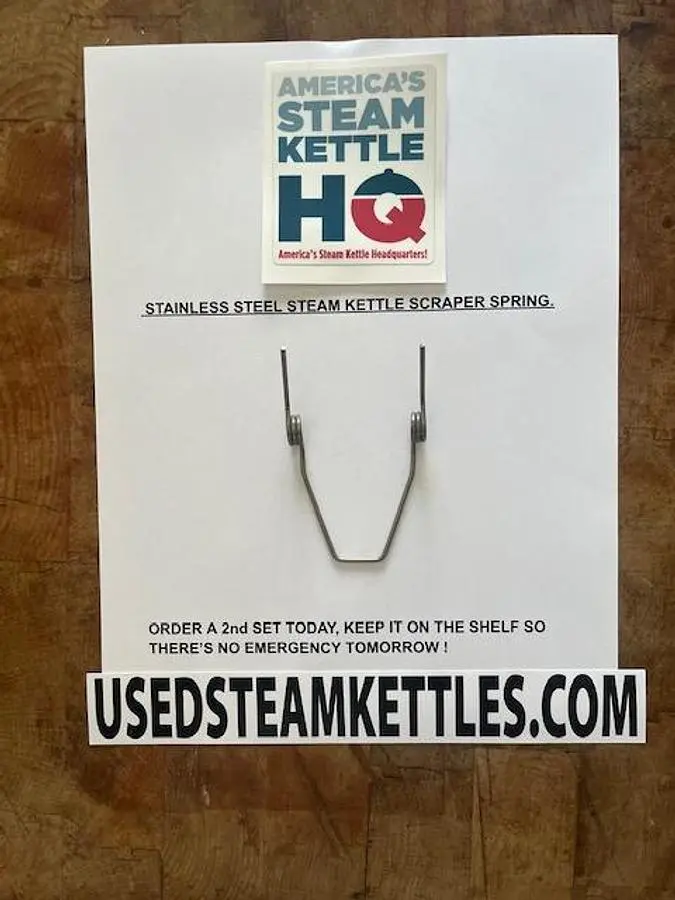 LEE STAINLESS STEEL SCRAPER SPRING FITS 3.5" x 4.5" ROUND & SQUARE FRONT KETTLE SCRAPERS !