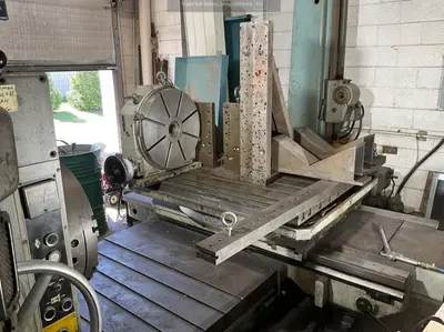 3.5"  x 40 TAPER TOS MODEL #W9 ROTARY TABLE HORIZONTAL BORING MILL WITH FACING HEAD : YOBRO 25160