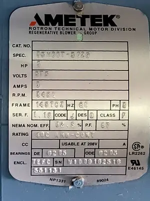 New | in-Stock AMETEK DR523K86 Parts (Hydraulics and Pneumatics) British Columbia CA | Lenmark #271290