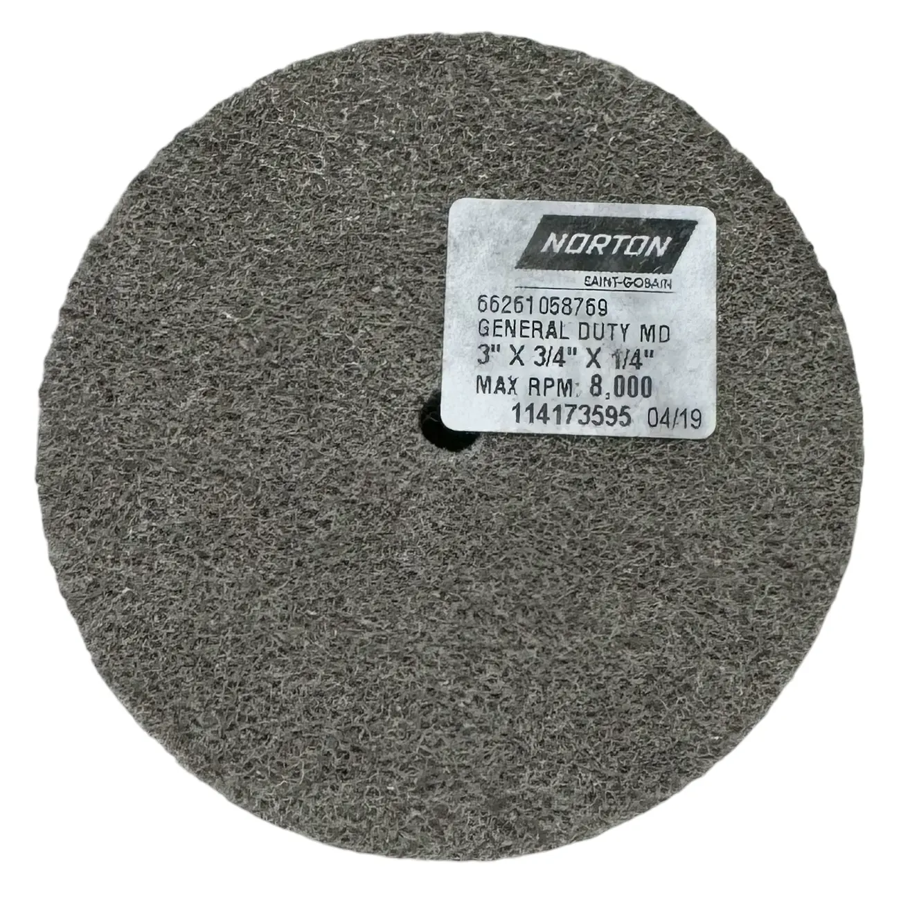 Norton 3" x 3/4" x 1/4" Rapid Blend General Duty Unified Wheel Aluminum Oxide
