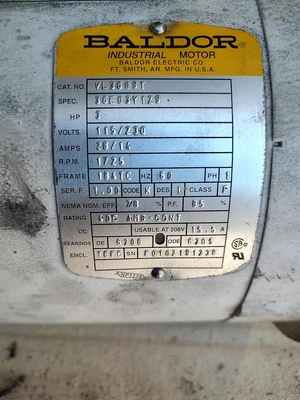 USED BALDOR VL3609T