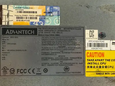 Advantech Ippc-6192A Industrial Panel PC 100-240Vac 4.5-2A (12.4.3)