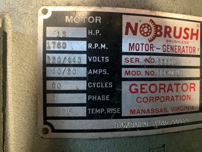 Brushless Generator 115 V 65 AMPS 7.5 KVA 1PH 033-081 (Motor-see