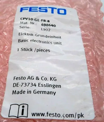 NEW FESTO ELECTRIC CPV10-GE-FB-8 TERMINAL 698640 CPV10GEFB8