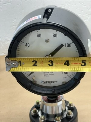 ASHCROFT DURAGAUGE 0-140 W/ BASE C1018 ~ NEW NO BOX~FAST SHIPPING + WARRANTY