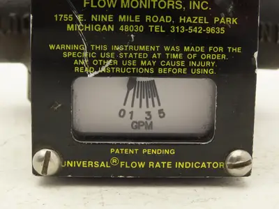 UFM LP-CBMSF5GM-4L-32V1.0-M3WR-PC4M-C-1D Flow Meter 1/2" NPT 0-5GPM