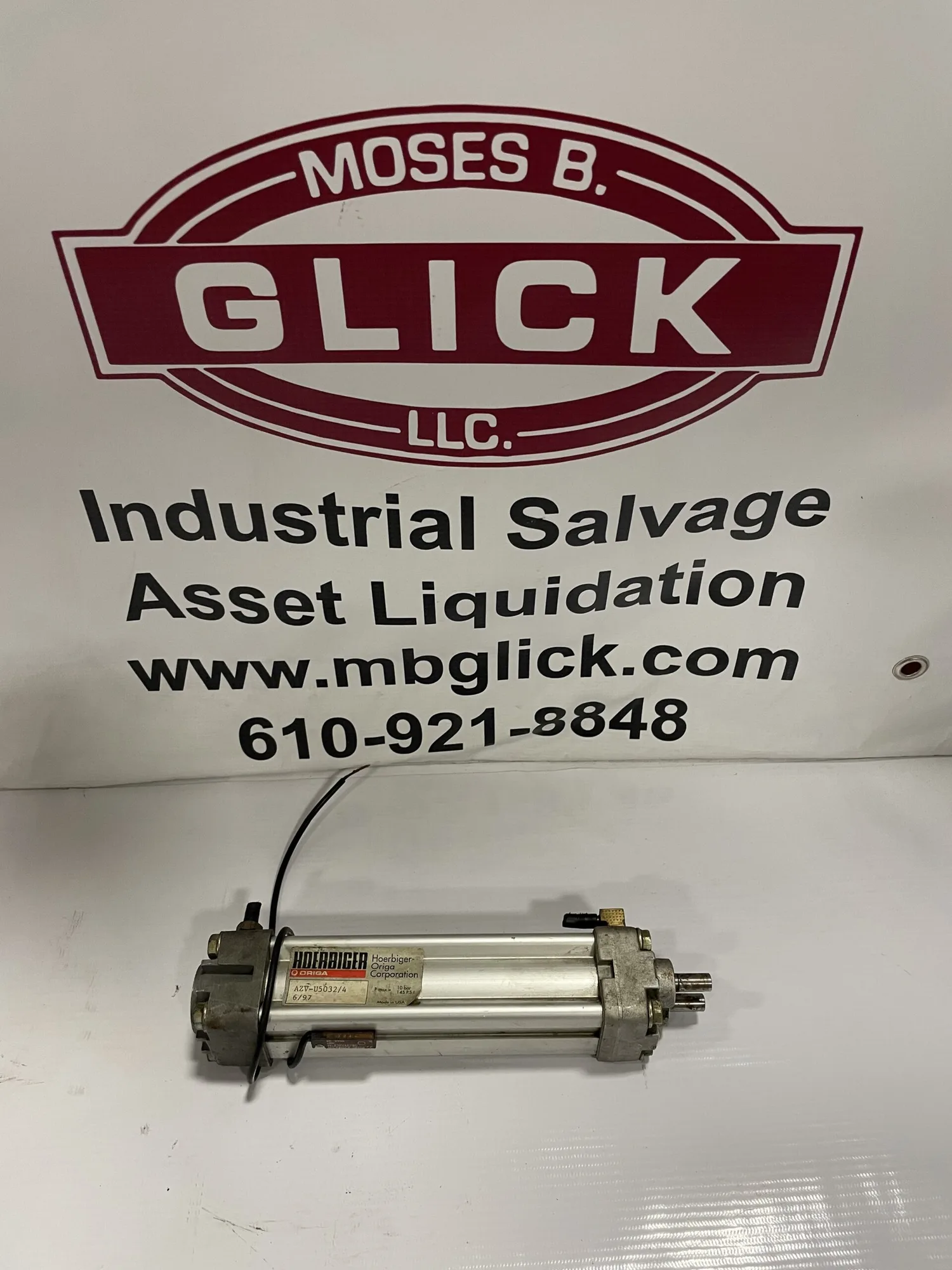 Hoerbiger AZV-U5032/4 Pneumatic Air Cylinder 4” Stroke 2” x 1” Bore 145psi