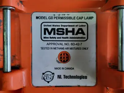 GII Permissible Cap Lamp, LED Mining Light, 12hr, GB72D00M