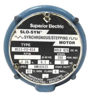 USED SUPERIOR ELECTRIC M111-FD-414 SYNCHRONOUS MOTOR M111FD414