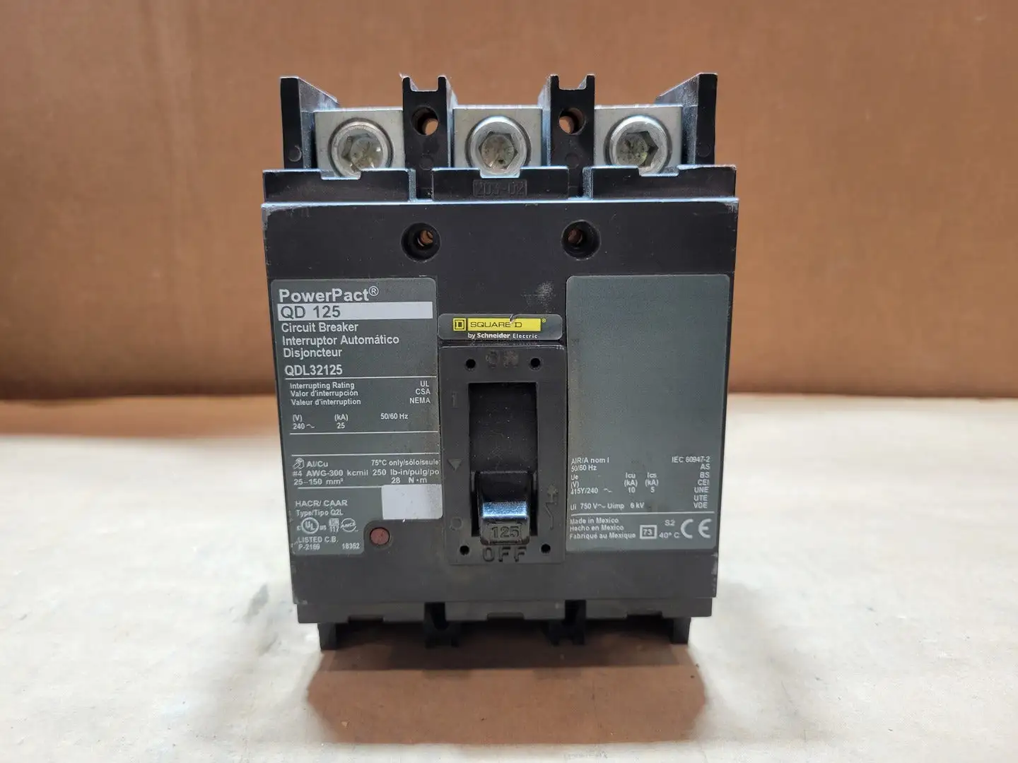 USED SQUARE D QDL32125
