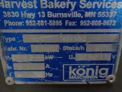 Used KONIG T4S-MKB Dough Dividers California US | BakeryEquipment.com #1554872