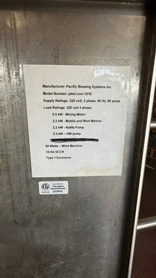 Used _UNKNOWN_ _UNKNOWN_ Brewing Equipment Indiana US | Brewhouse Equipment Group #1269969