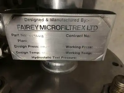 Cogeim Stainless Steel Cartridge Filter Fairey Microfiltrex