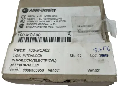 ALLEN BRADLEY 100-MCA02 MECHANICAL INTERLOCK 100MCA02 NEW, SURPLUS