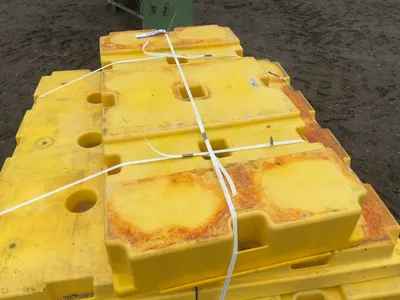 (6) Spill Containment Skids for Barrels, five two drum approx. 2’x4’ and onefour drum approx. 4’x4’