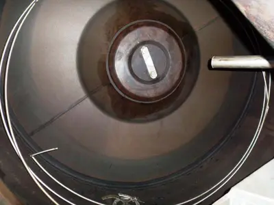 Krauss-Maffei HZ 160/4A peeler centrifuge, rubber-lined.