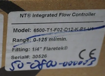 NEW ENTEGRIS 6500-T1-F02-D12-K-P1-U1 FLOW CONTROLLER 6500T1F02D12KP1U1
